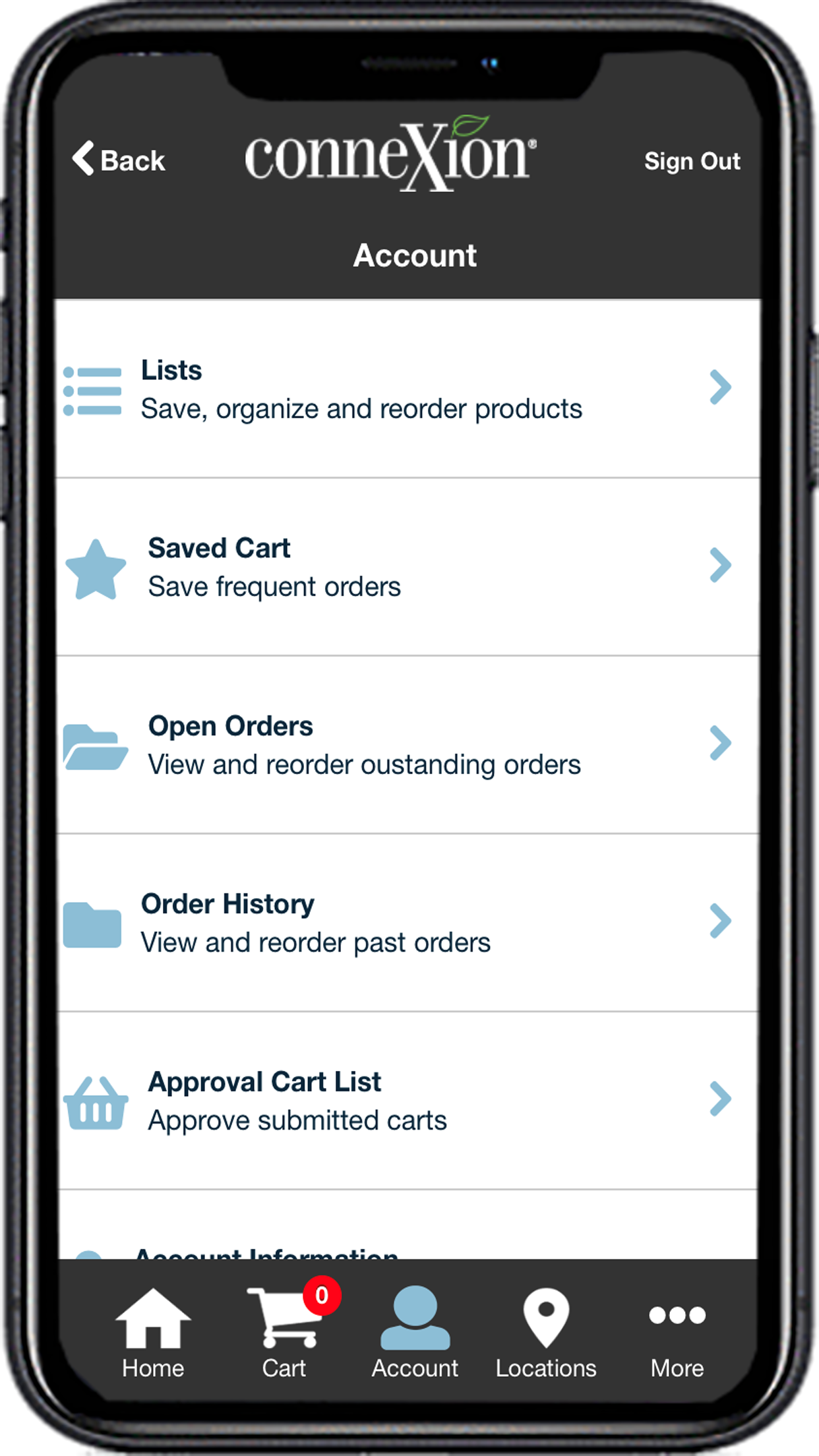 Manage saved lists and carts with ease